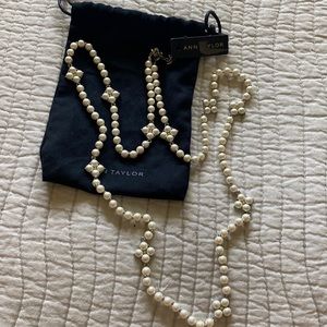 Ann Taylor Pearl/ Silver necklace